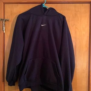 Navy Vintage Nike Center Swoosh Hoodie